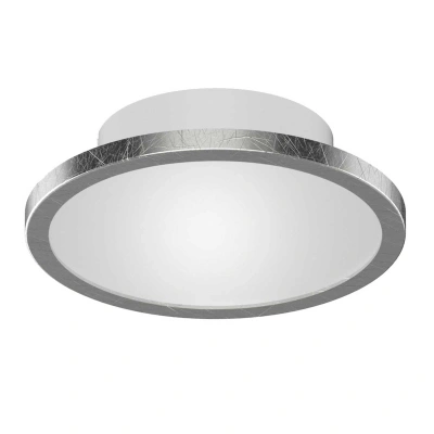 LIGHTME LIGHTME LED stropní svítidlo Aqua Ø14,7cm stříbrný list