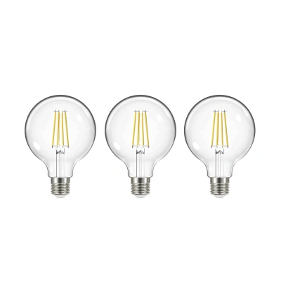 Arcchio LED žárovka, E27, G95, 3,8W, 3000K, 806lm, 3 kusy