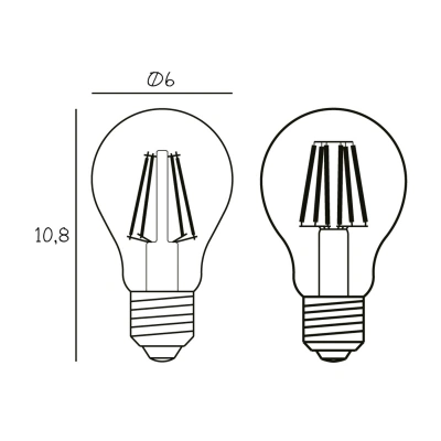 DESIGN BY US Libovolná LED žárovka, E27 Ø 6 cm 5 W 2 200 K stmívatelná
