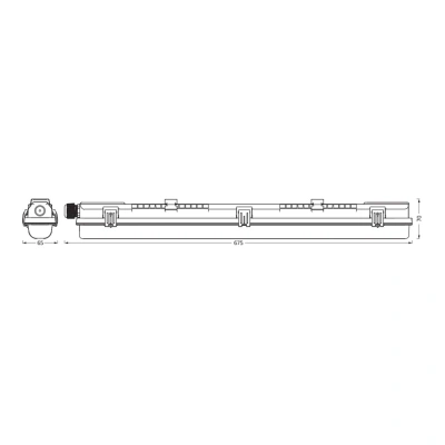 LEDVANCE Svítidlo LEDVANCE Submarine PCR 60 G13 T8 840 7 W odolné proti vlhkosti