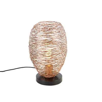 Designová stolní lampa měděná 30 cm - Sarella