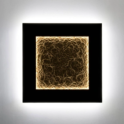 Holländer Nástěnné svítidlo Plenilunio Eclipse LED, hnědá/zlatá barva, 80 cm